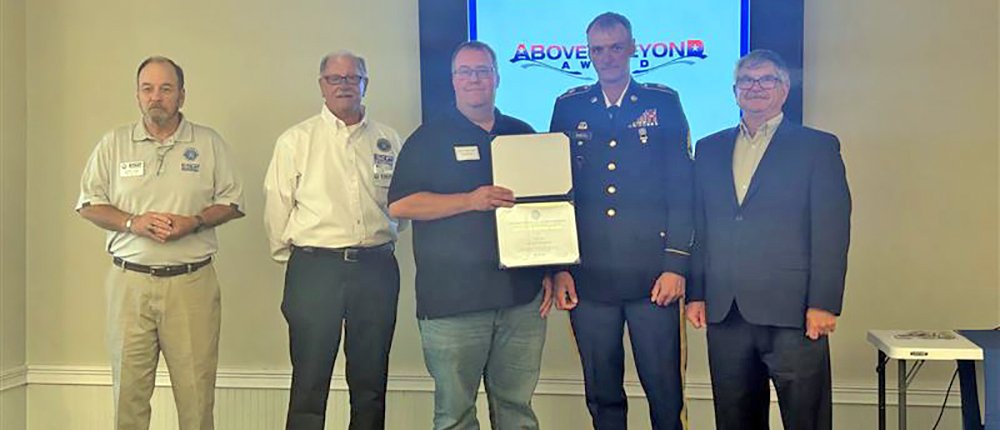 Dan Kubesh, CHS truck driver and Army Reserves truck driver, fueler and platoon sergeant, has recognized CHS for its outstanding support of the military.